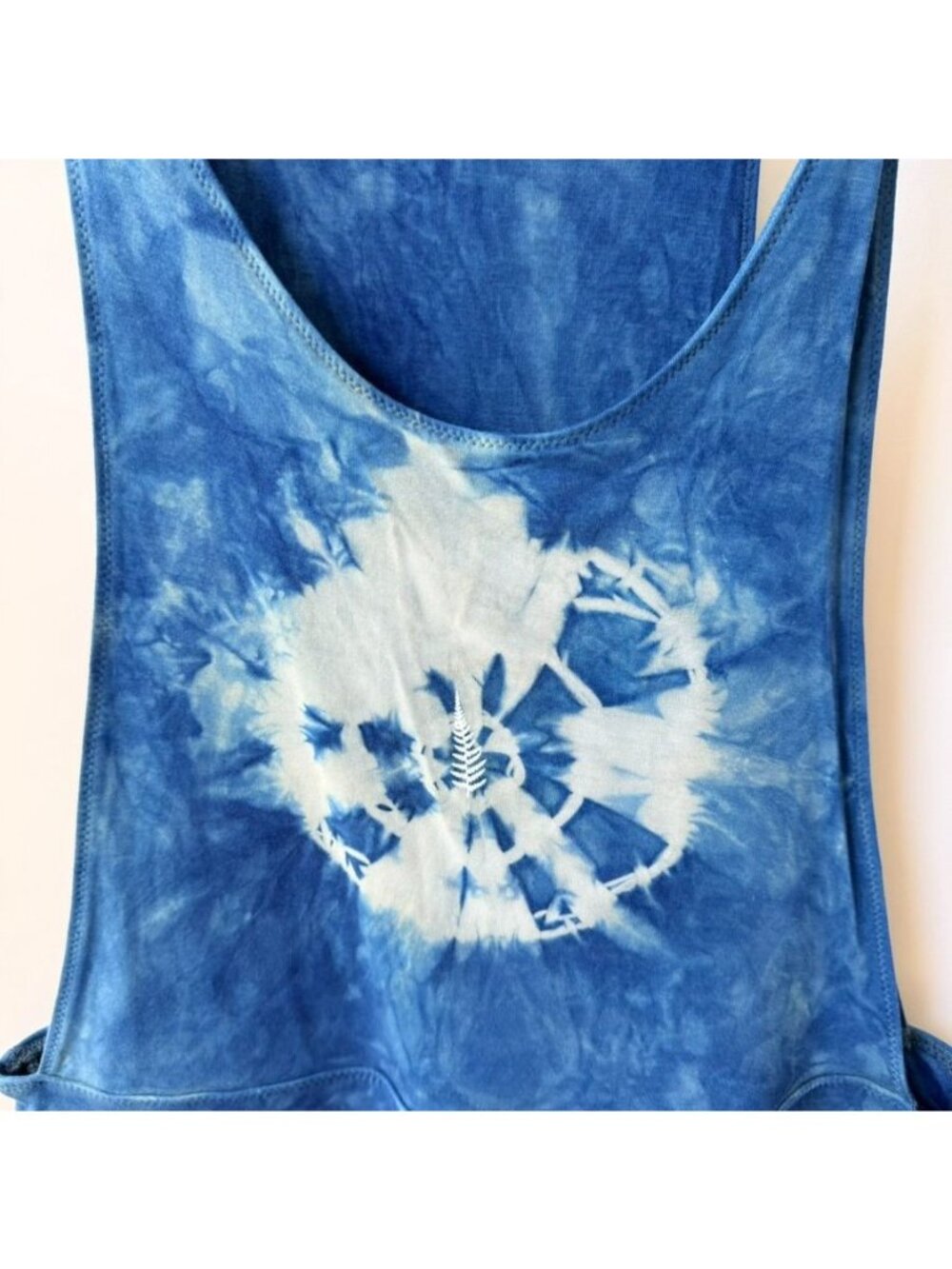Purusha People Shortalls Women's Size M Blue Tie Dye Romper O64 - Picture 3 of 9